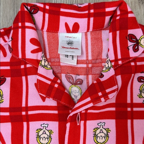 Hanna Andersson Cindy Lou Who Grinch pajamas size 5 - Picture 2 of 3